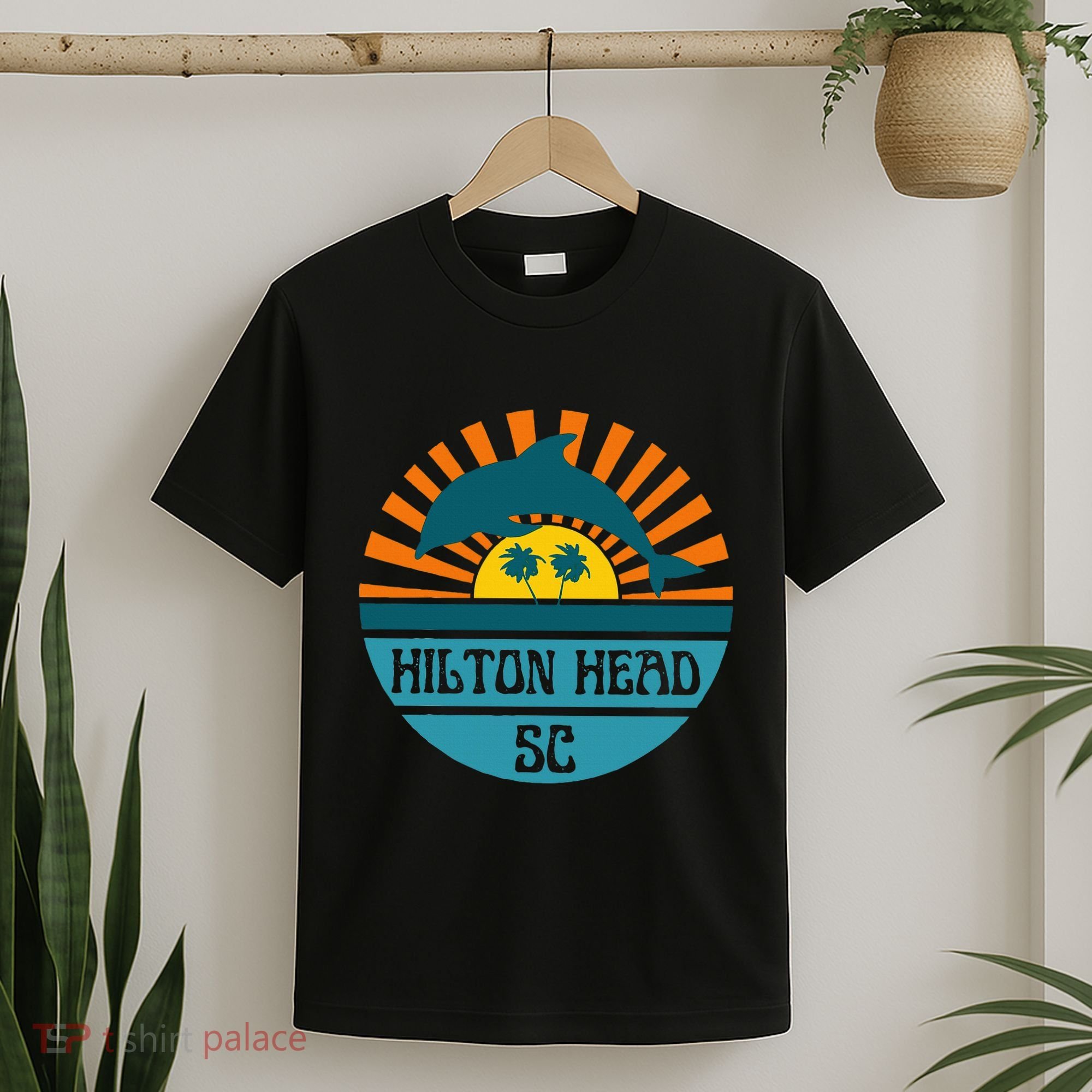 Hilton Head Island South Carolina Dolphin Beach Ocean T-Shirt