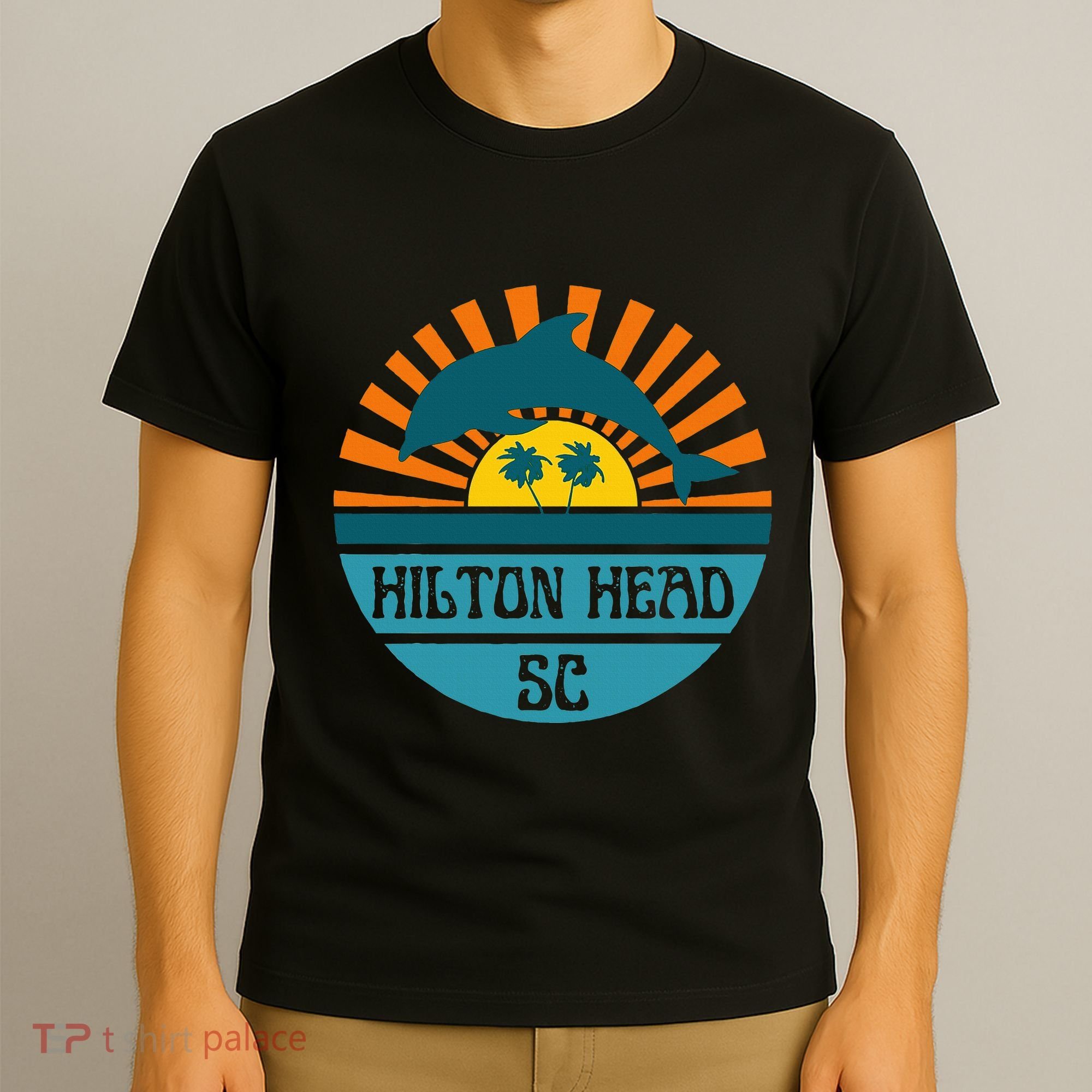 Hilton Head Island South Carolina Dolphin Beach Ocean T-Shirt