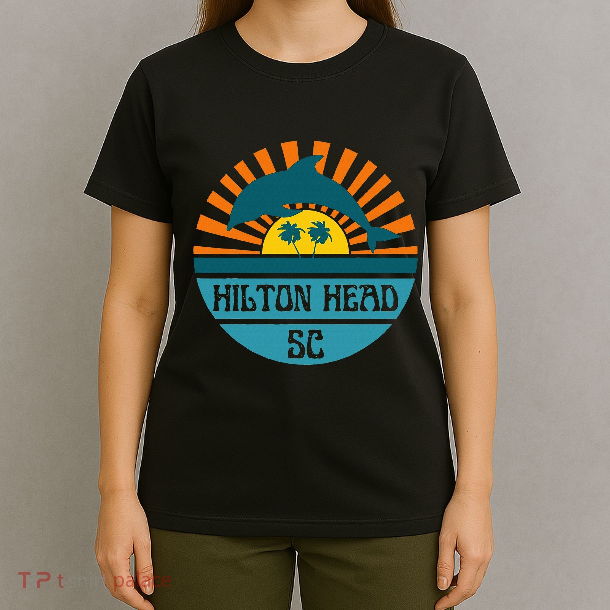 Hilton Head Island South Carolina Dolphin Beach Ocean T-Shirt