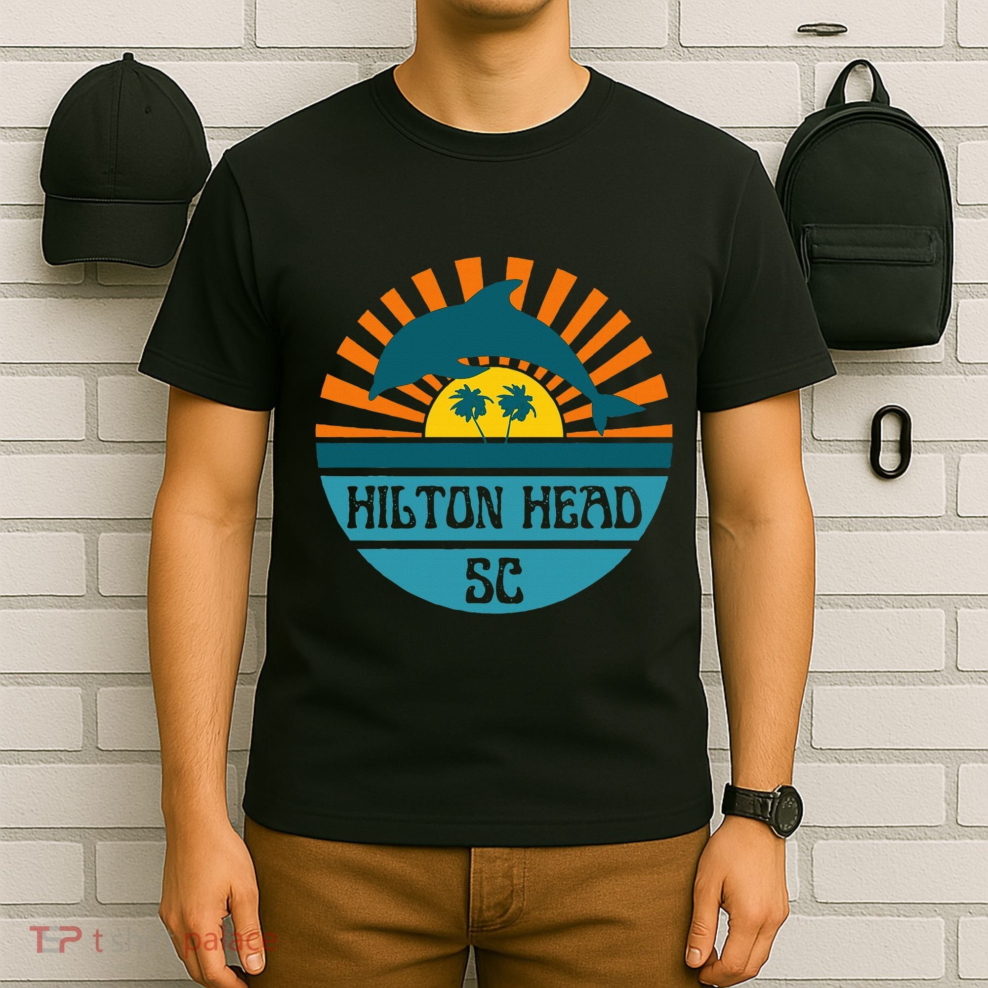Hilton Head Island South Carolina Dolphin Beach Ocean T-Shirt