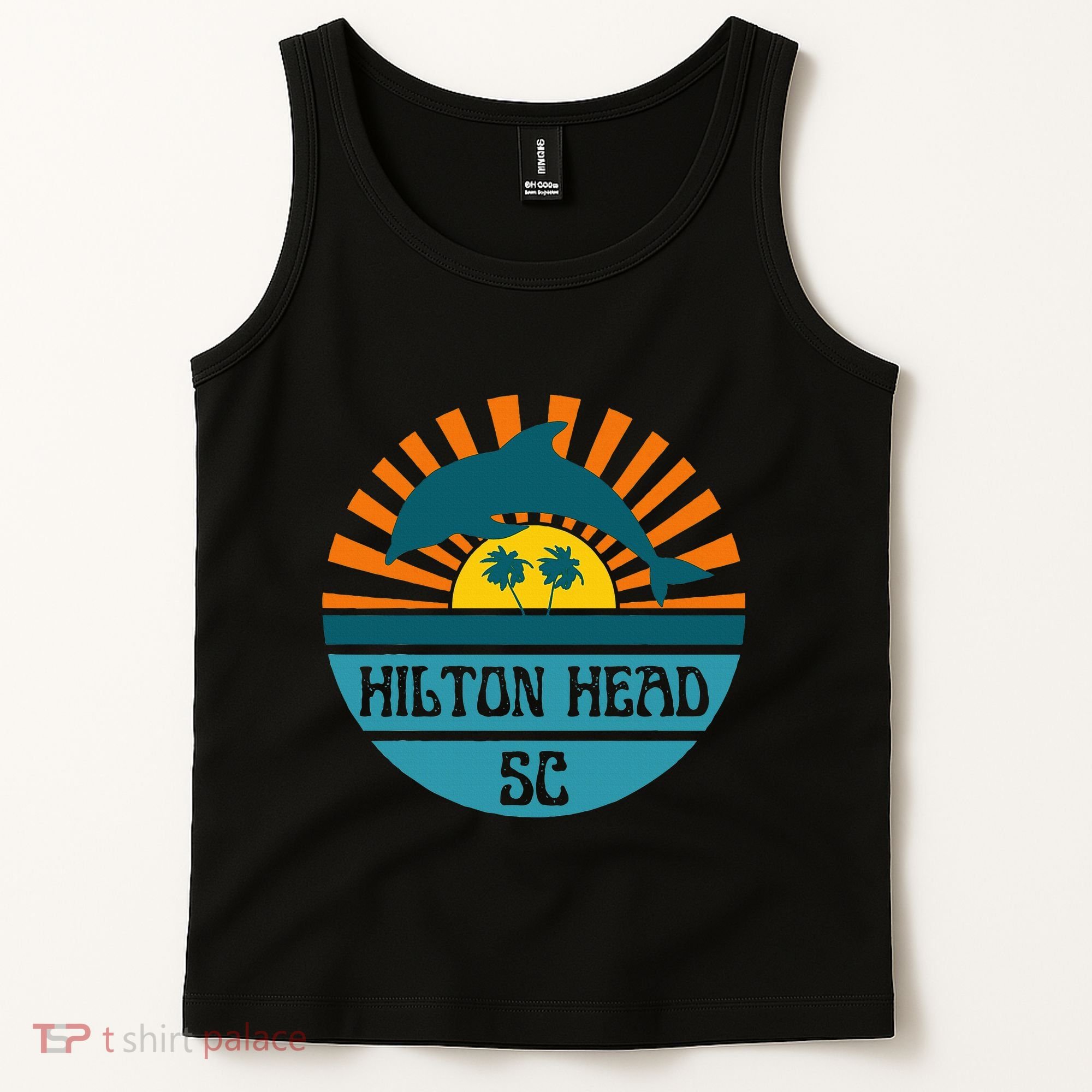 Hilton Head Island South Carolina Dolphin Beach Ocean Tank Top
