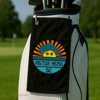 Hilton Head Island South Carolina Dolphin Beach Ocean Golf Towel thumb 2