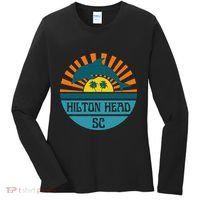 Hilton Head Island South Carolina Dolphin Beach Ocean Women's Long Sleeve Shirt thumb 0