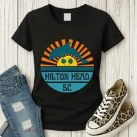 Hilton Head Island South Carolina Dolphin Beach Ocean Women's T-Shirt thumb 3