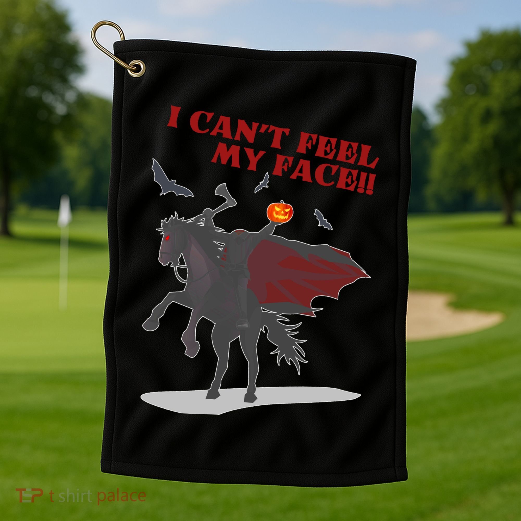 Headless Horseman I Cant Feel My Face TShirt Golf Towel