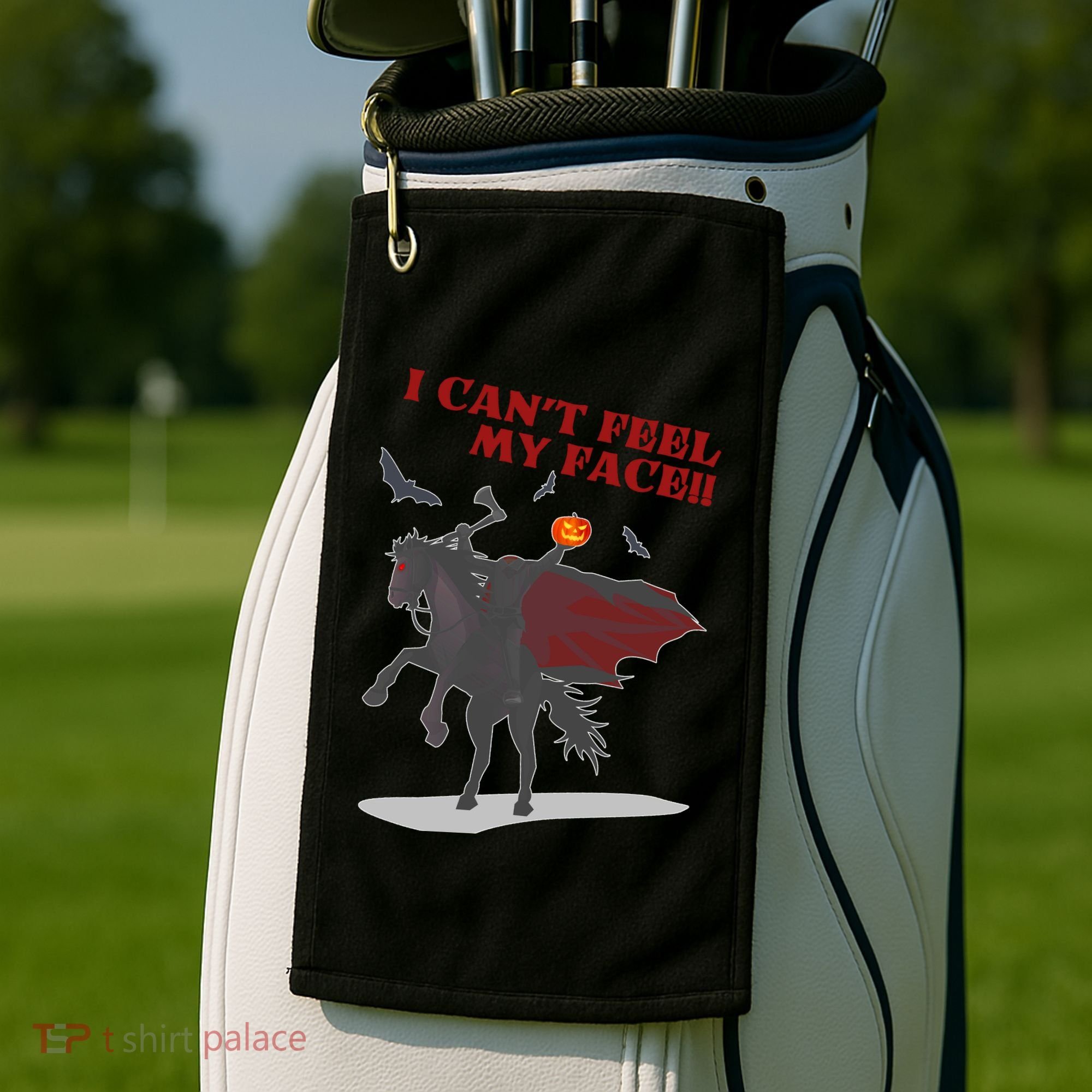 Headless Horseman I Cant Feel My Face TShirt Golf Towel