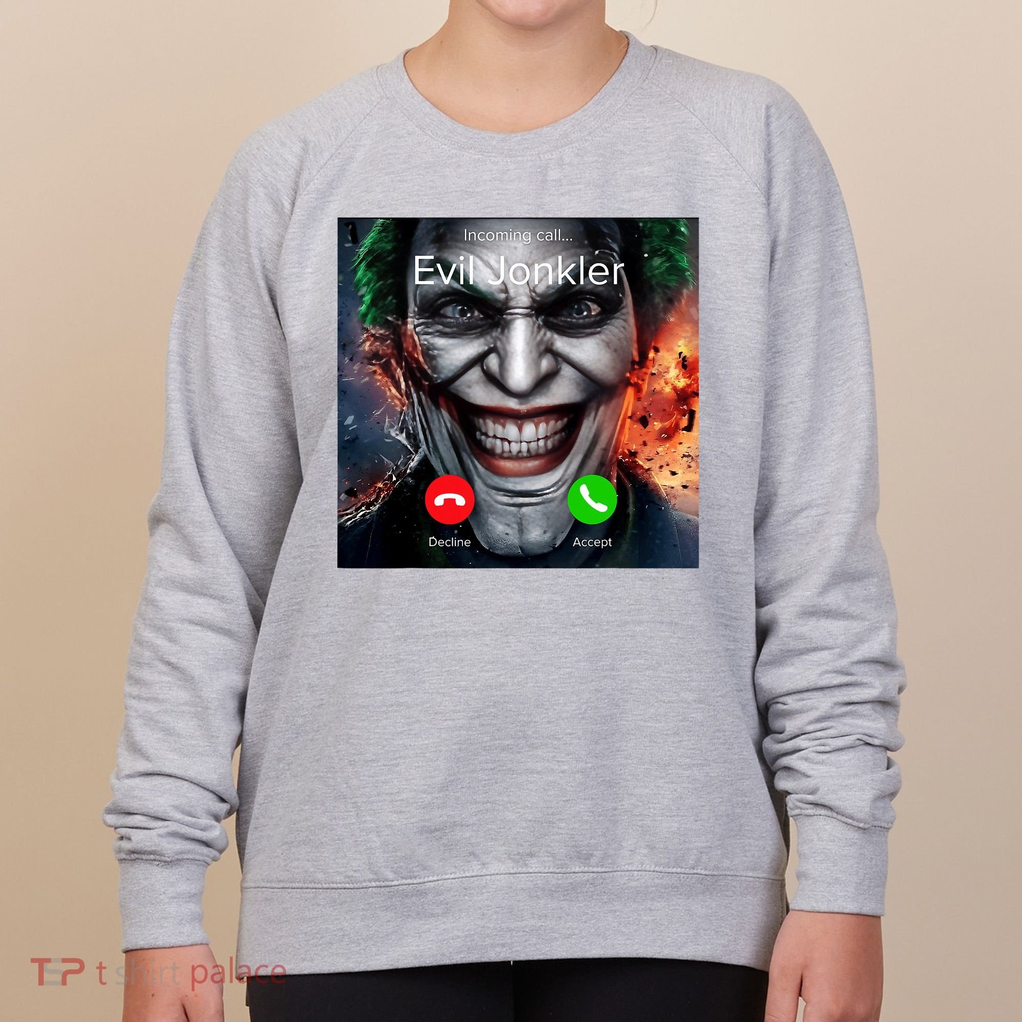 Humor Horror Incoming Call From Evil Jonkler Halloween Women's Sweatshirt