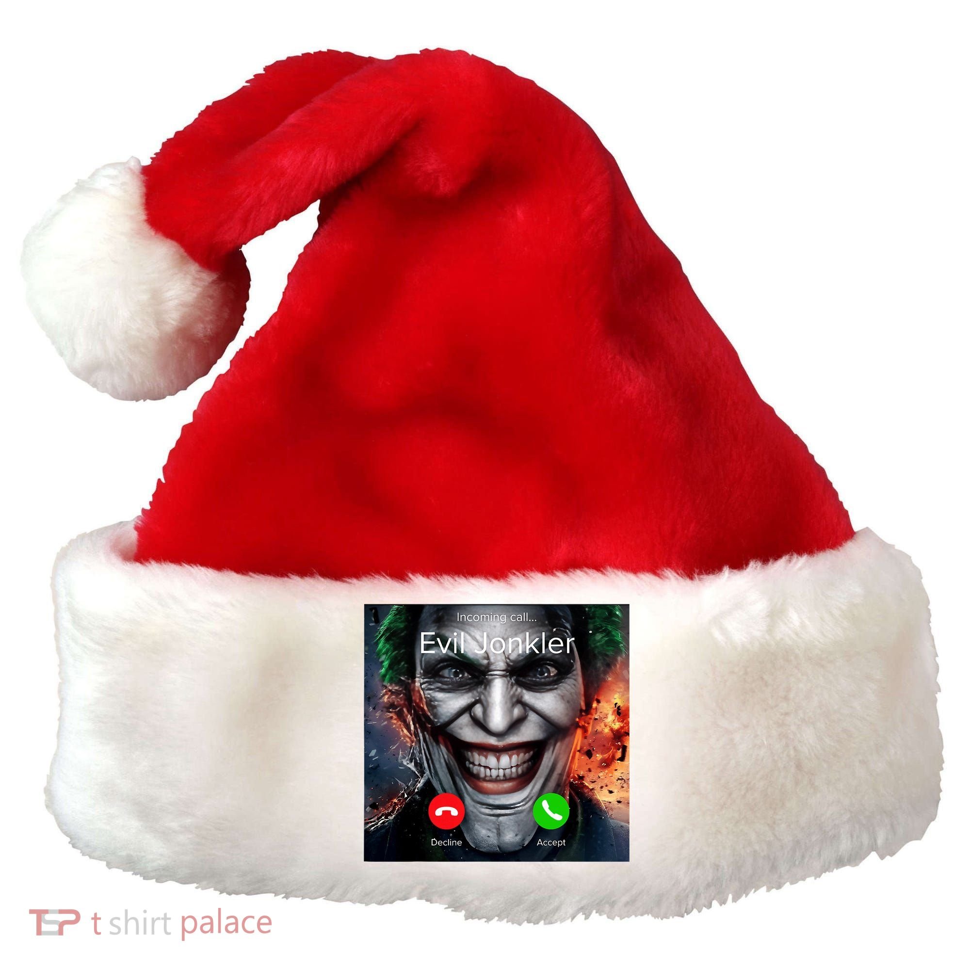 Humor Horror Incoming Call From Evil Jonkler Halloween Santa Hat