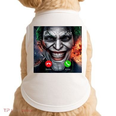 Humor Horror Incoming Call From Evil Jonkler Halloween Doggie Tank