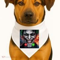 Humor Horror Incoming Call From Evil Jonkler Halloween USA-Made Doggie Bandana thumb 1