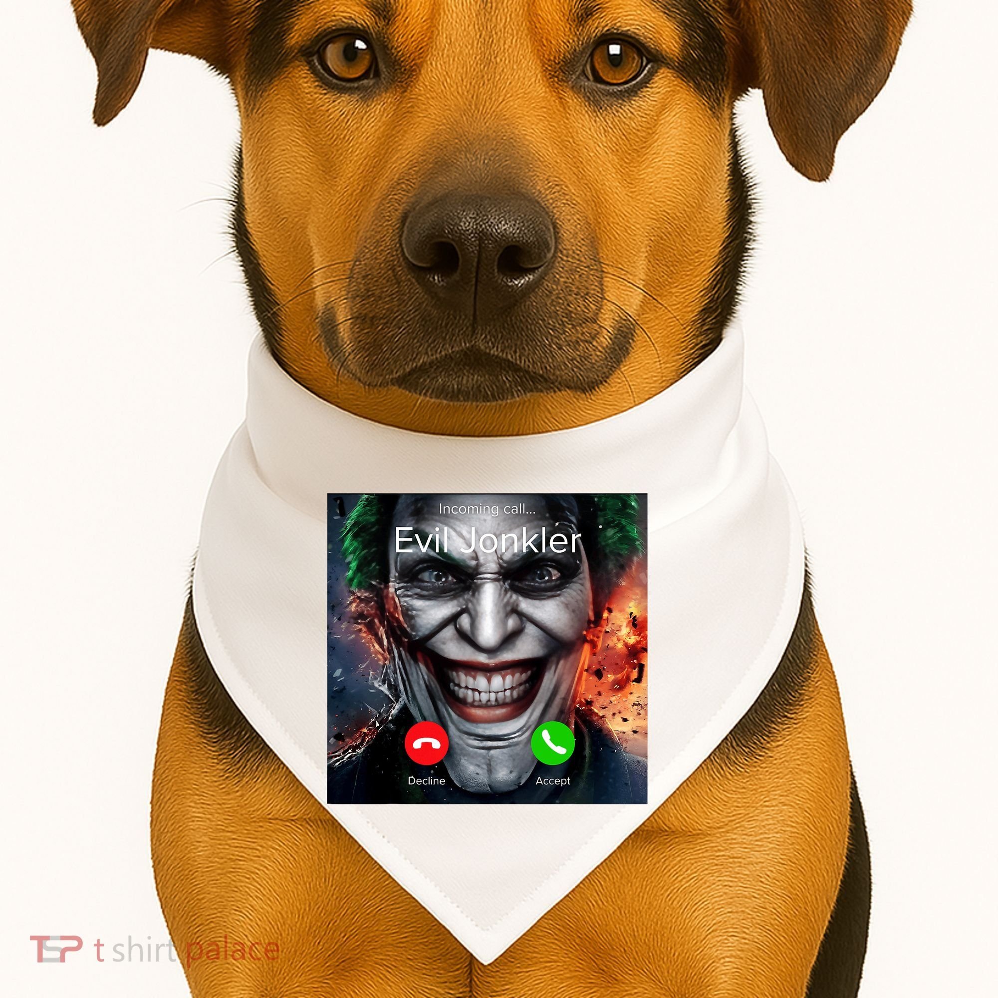 Humor Horror Incoming Call From Evil Jonkler Halloween USA-Made Doggie Bandana