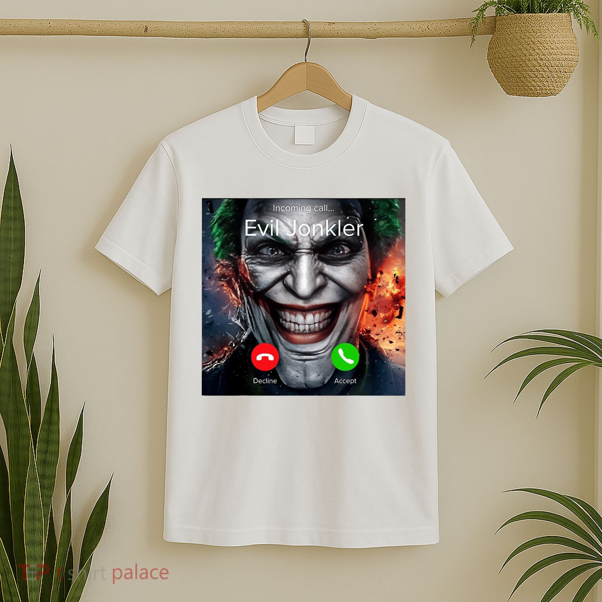 Humor Horror Incoming Call From Evil Jonkler Halloween T-Shirt