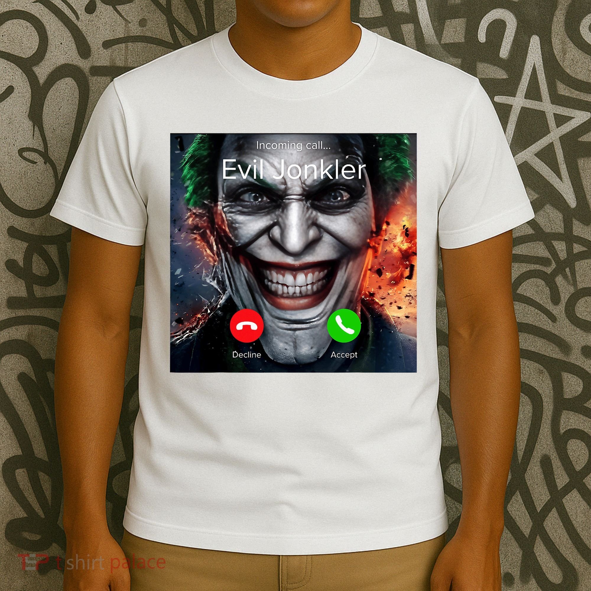 Humor Horror Incoming Call From Evil Jonkler Halloween T-Shirt