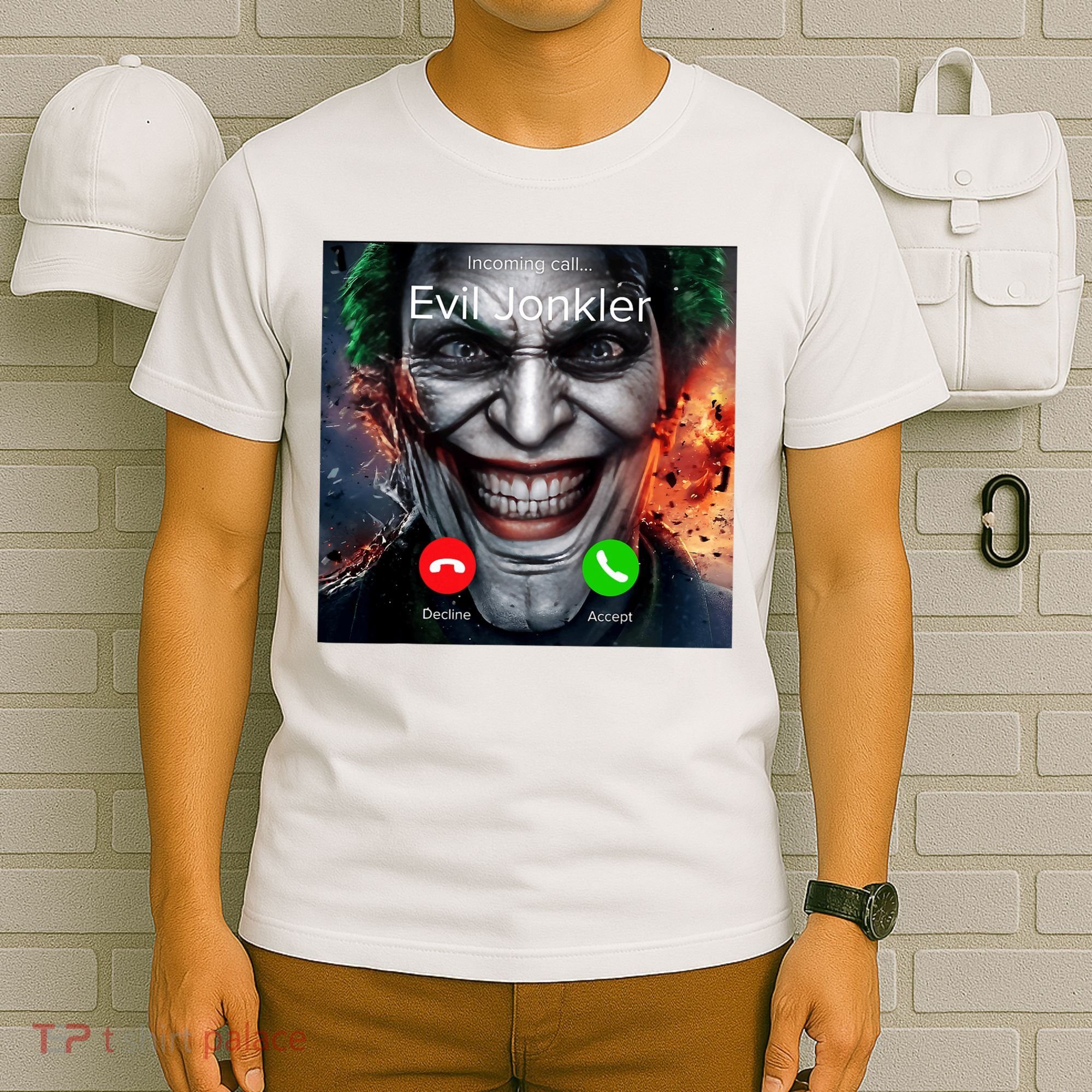Humor Horror Incoming Call From Evil Jonkler Halloween T-Shirt