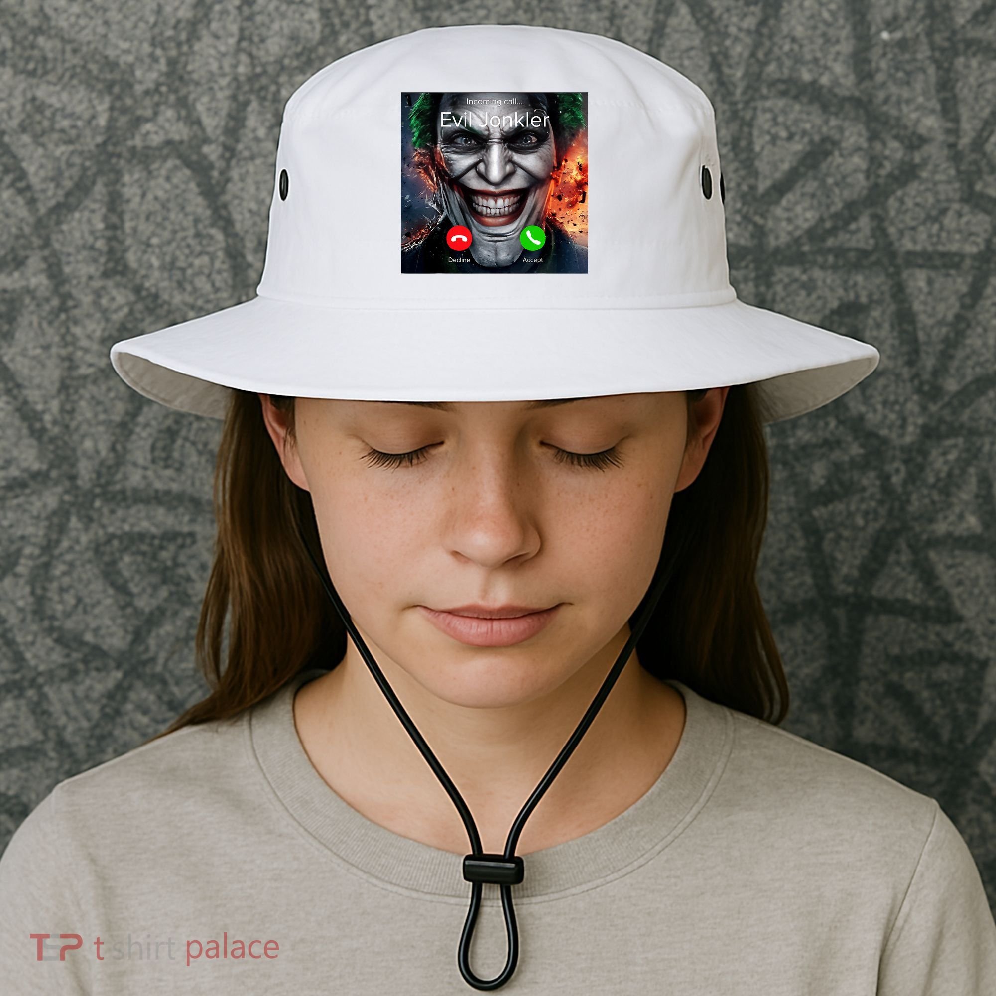 Humor Horror Incoming Call From Evil Jonkler Halloween Bucket Hat