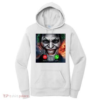 Humor Horror Incoming Call From Evil Jonkler Halloween Women's Hoodie