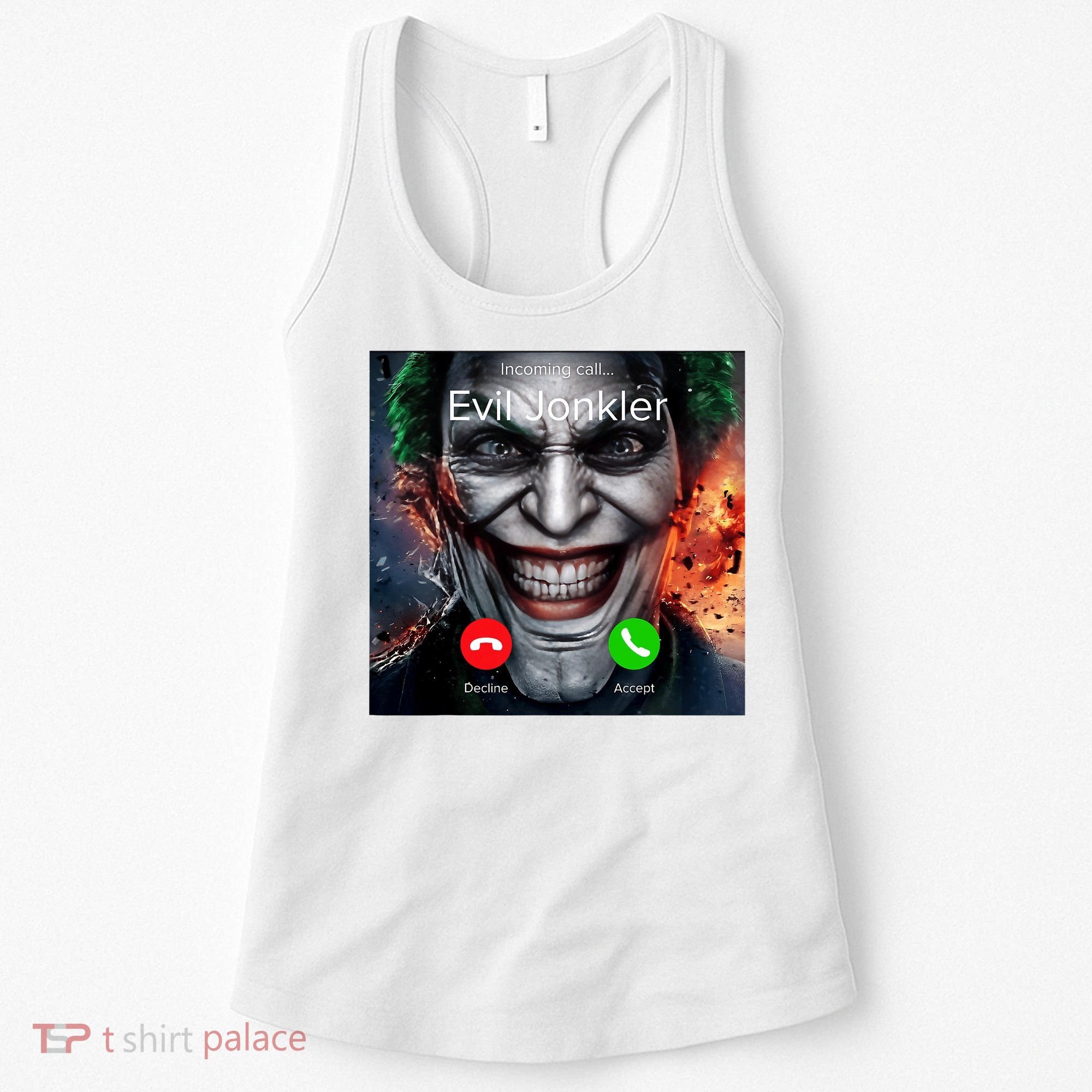 Humor Horror Incoming Call From Evil Jonkler Halloween Women's Tank Top