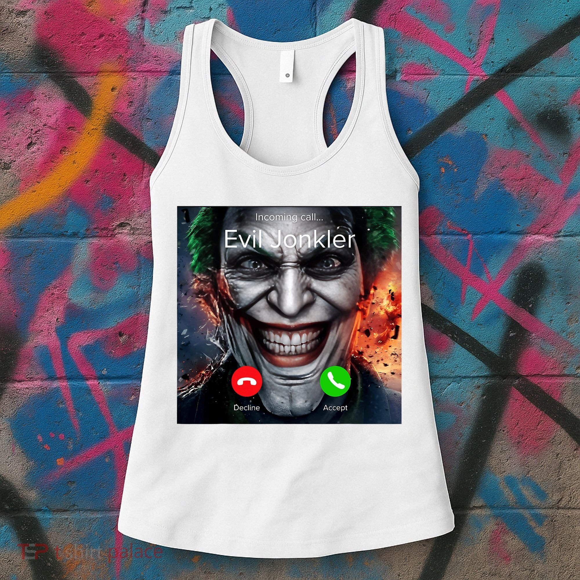 Humor Horror Incoming Call From Evil Jonkler Halloween Women's Tank Top