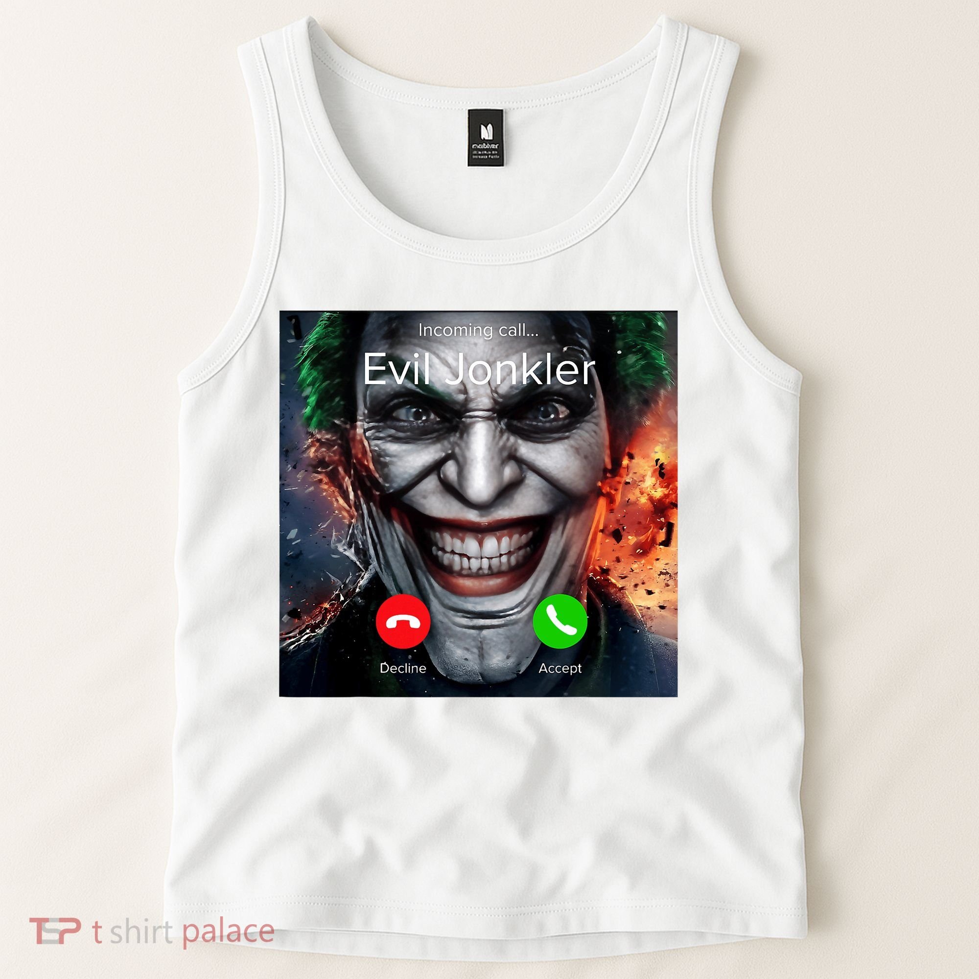 Humor Horror Incoming Call From Evil Jonkler Halloween Tank Top