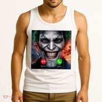 Humor Horror Incoming Call From Evil Jonkler Halloween Tank Top thumb 3