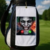 Humor Horror Incoming Call From Evil Jonkler Halloween Golf Towel thumb 2