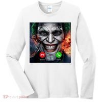 Humor Horror Incoming Call From Evil Jonkler Halloween Women's Long Sleeve Shirt thumb 0