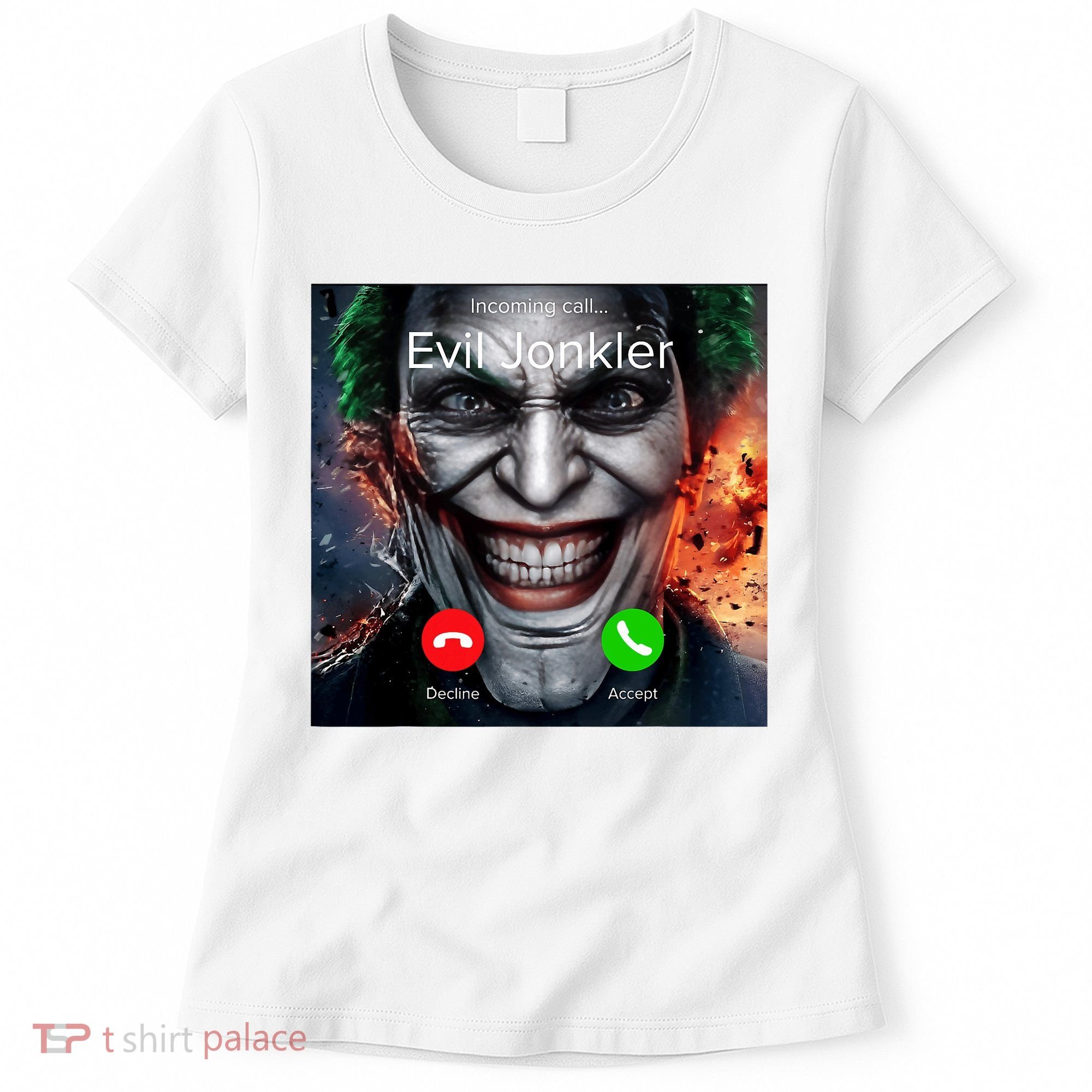 Humor Horror Incoming Call From Evil Jonkler Halloween Women's T-Shirt