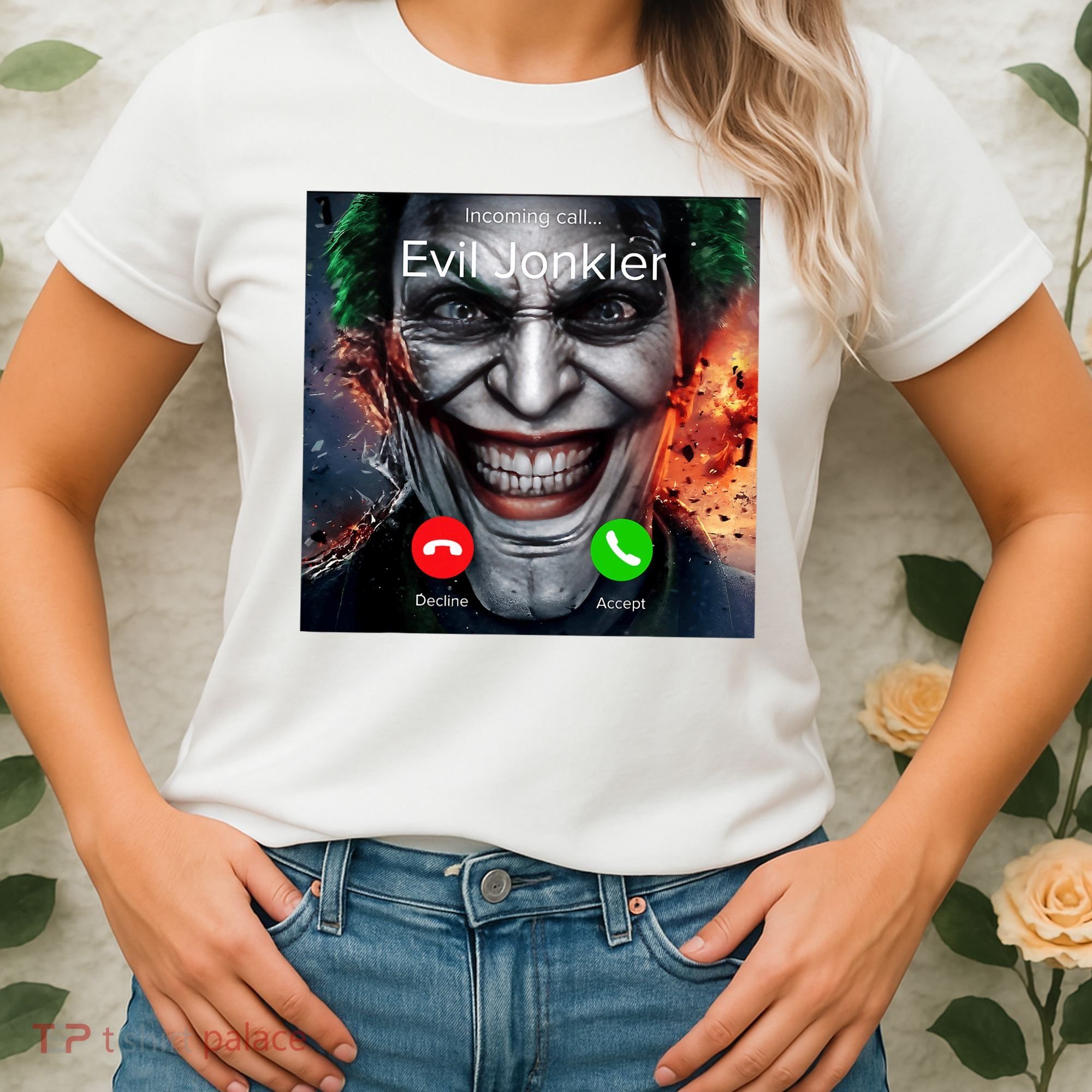 Humor Horror Incoming Call From Evil Jonkler Halloween Women's T-Shirt
