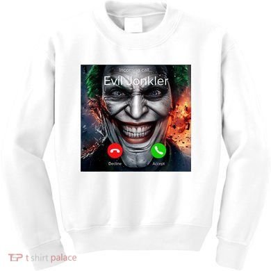 Humor Horror Incoming Call From Evil Jonkler Halloween Kids Sweatshirt