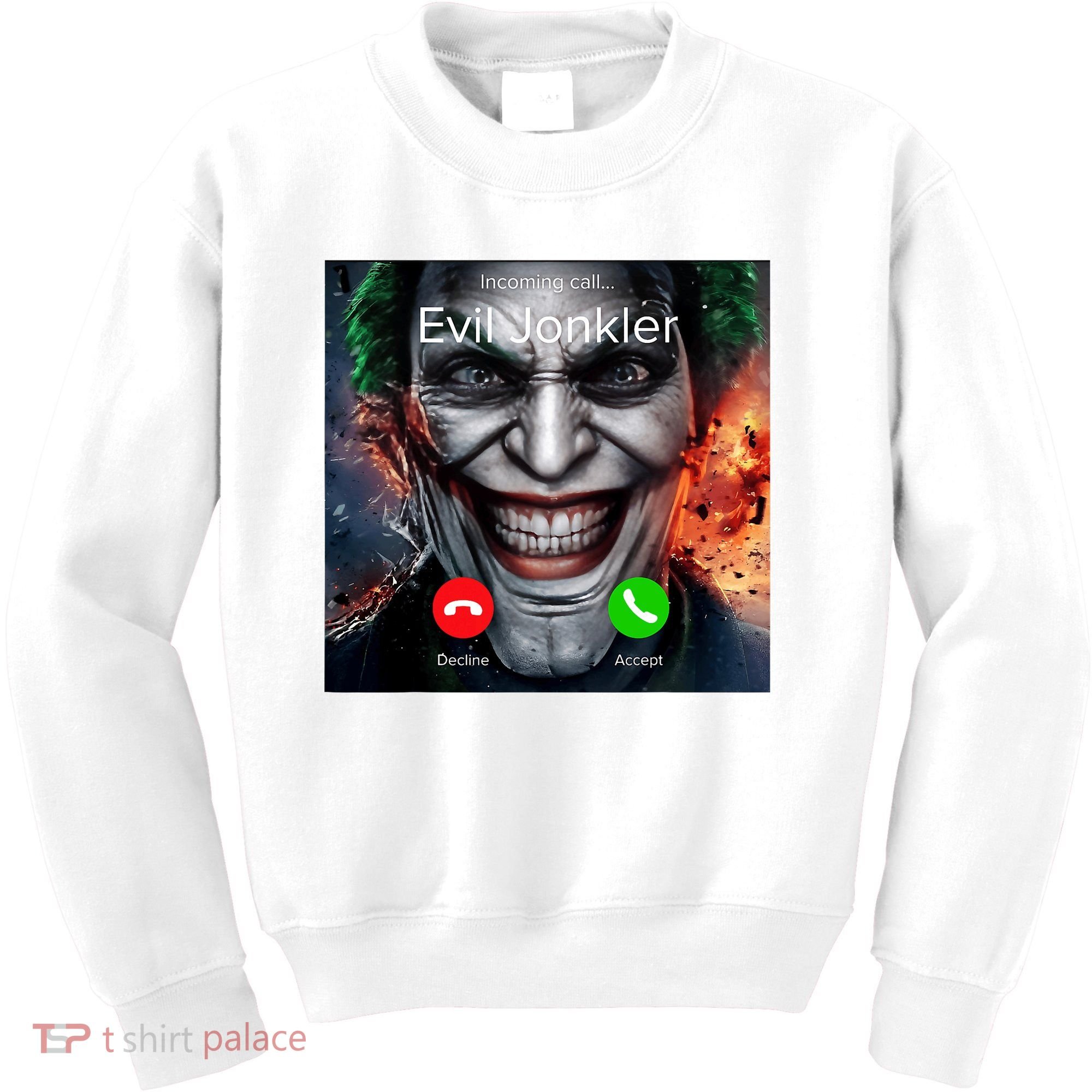 Humor Horror Incoming Call From Evil Jonkler Halloween Kids Sweatshirt