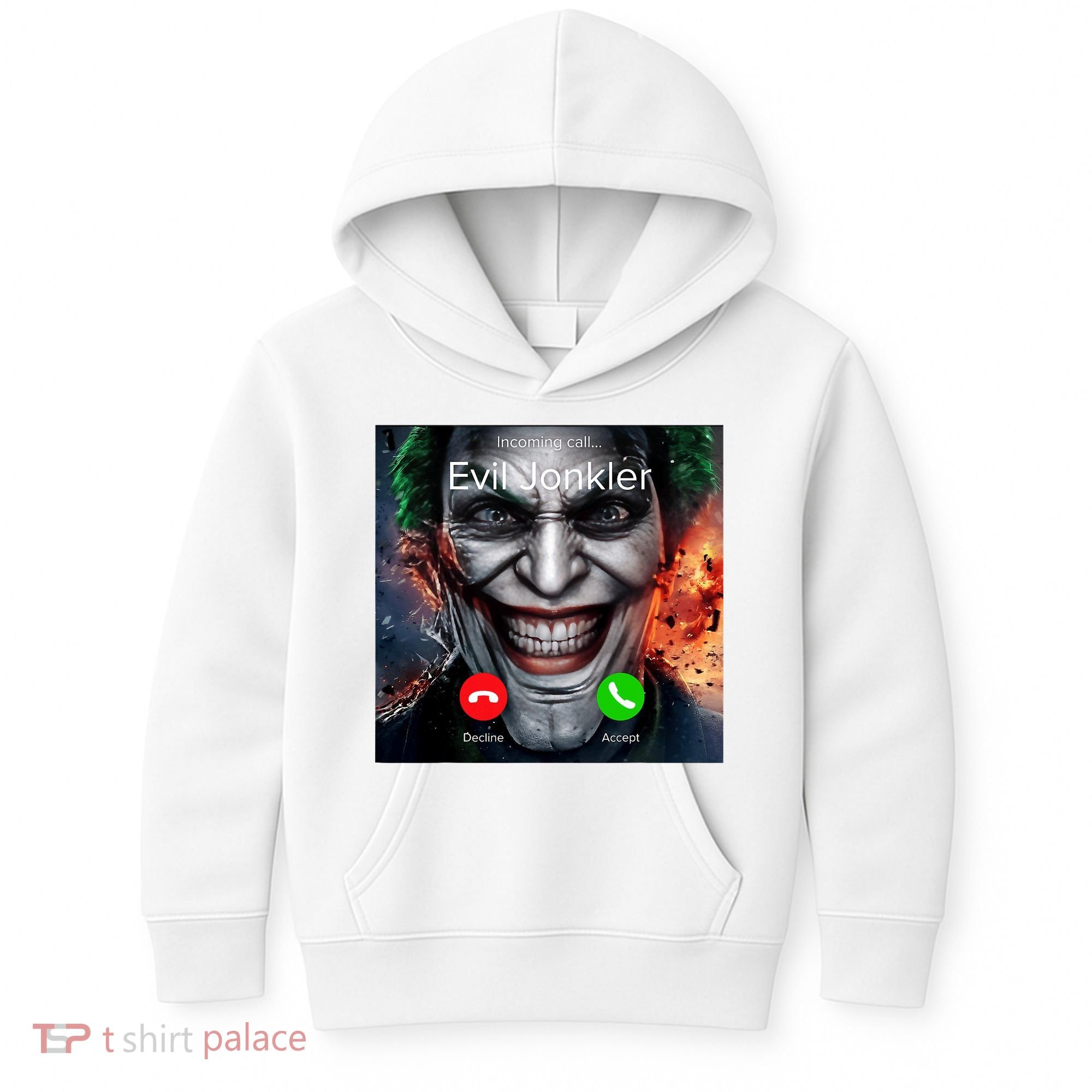 Humor Horror Incoming Call From Evil Jonkler Halloween Kids Hoodie