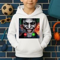 Humor Horror Incoming Call From Evil Jonkler Halloween Kids Hoodie thumb 2