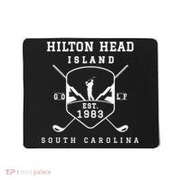 Hilton Head Island Est.1983 Golfer With Golf Club Funny Mousepad thumb 0