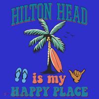 Hilton Head Island Is My Happy Place Beach Palm Trees Summer Gift T-Shirt thumb 7