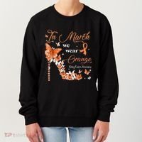 High Heel In March We Wear Orange Multiple Sclerosis Warrior Women's Sweatshirt thumb 0