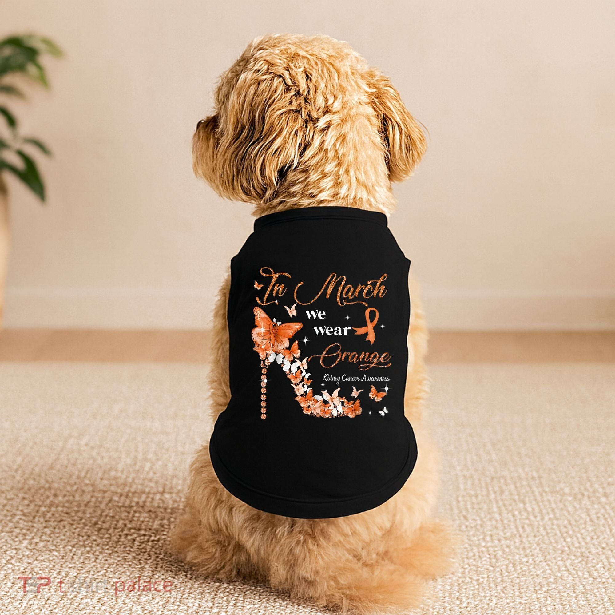 High Heel In March We Wear Orange Multiple Sclerosis Warrior Doggie Tank