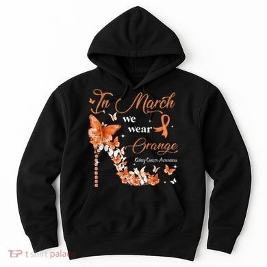 High Heel In March We Wear Orange Multiple Sclerosis Warrior Hoodie