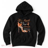 High Heel In March We Wear Orange Multiple Sclerosis Warrior Hoodie thumb 0