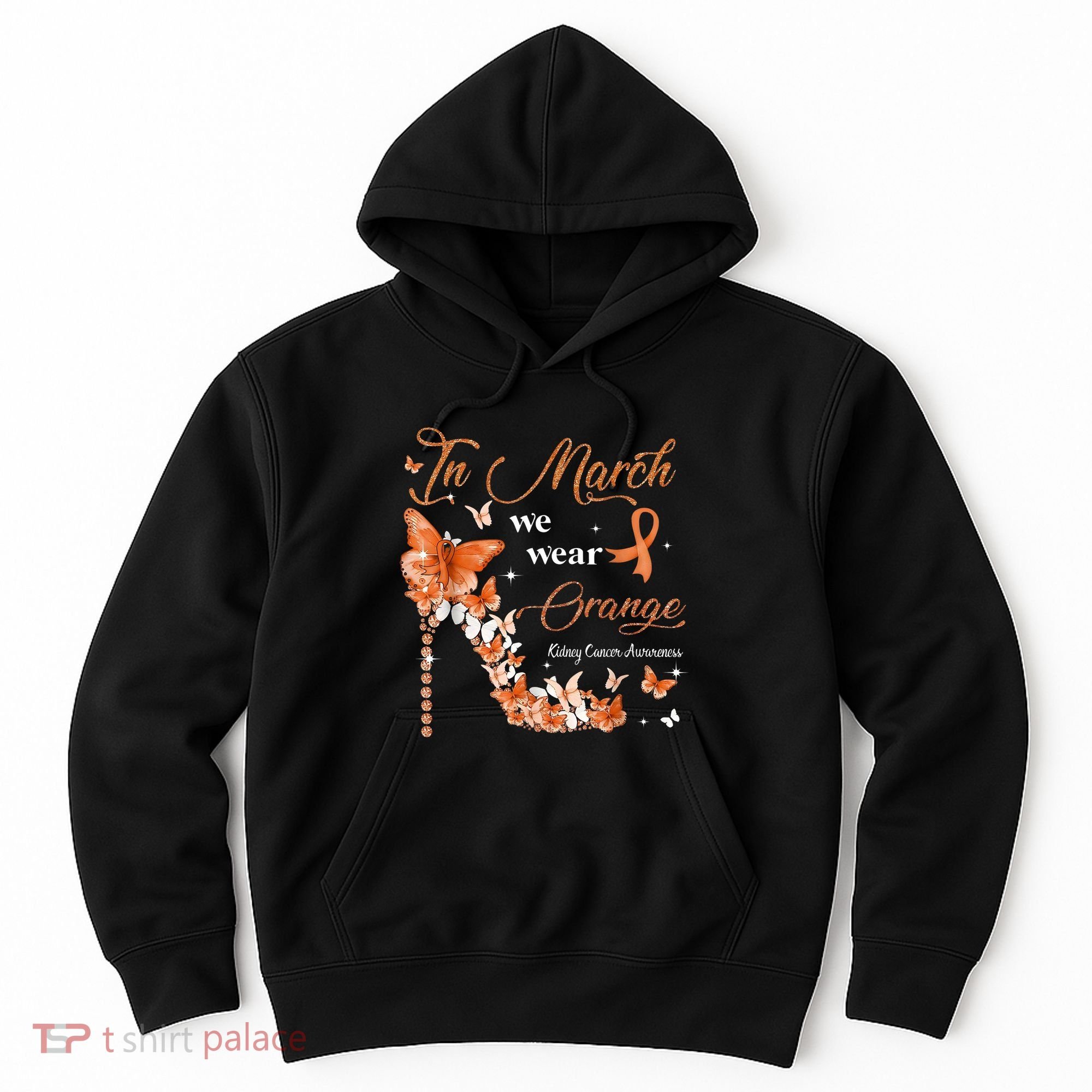 High Heel In March We Wear Orange Multiple Sclerosis Warrior Hoodie
