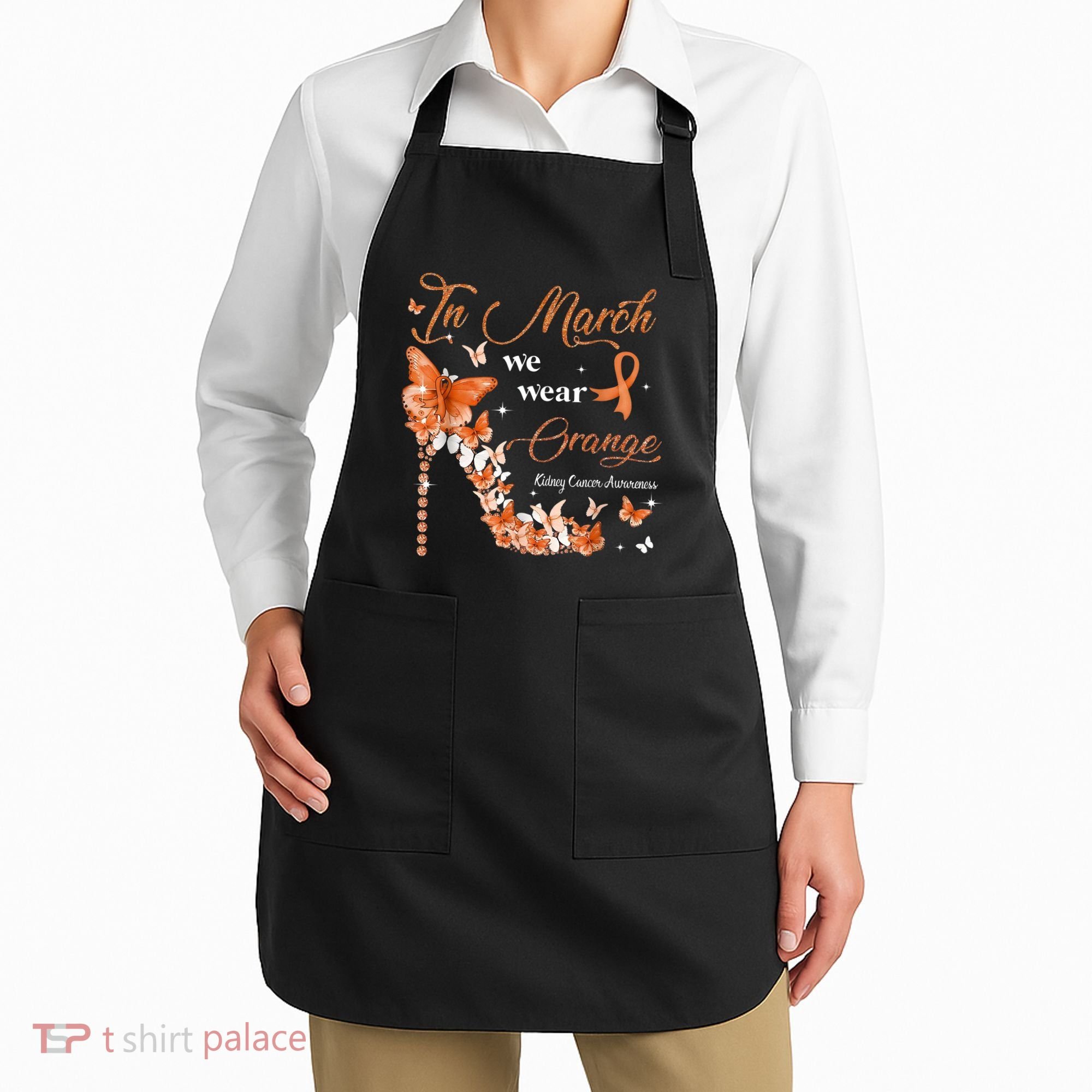 High Heel In March We Wear Orange Multiple Sclerosis Warrior Apron