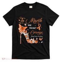 High Heel In March We Wear Orange Multiple Sclerosis Warrior T-Shirt thumb 0