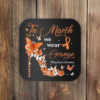 High Heel In March We Wear Orange Multiple Sclerosis Warrior Coaster