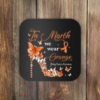 High Heel In March We Wear Orange Multiple Sclerosis Warrior Coaster thumb 0