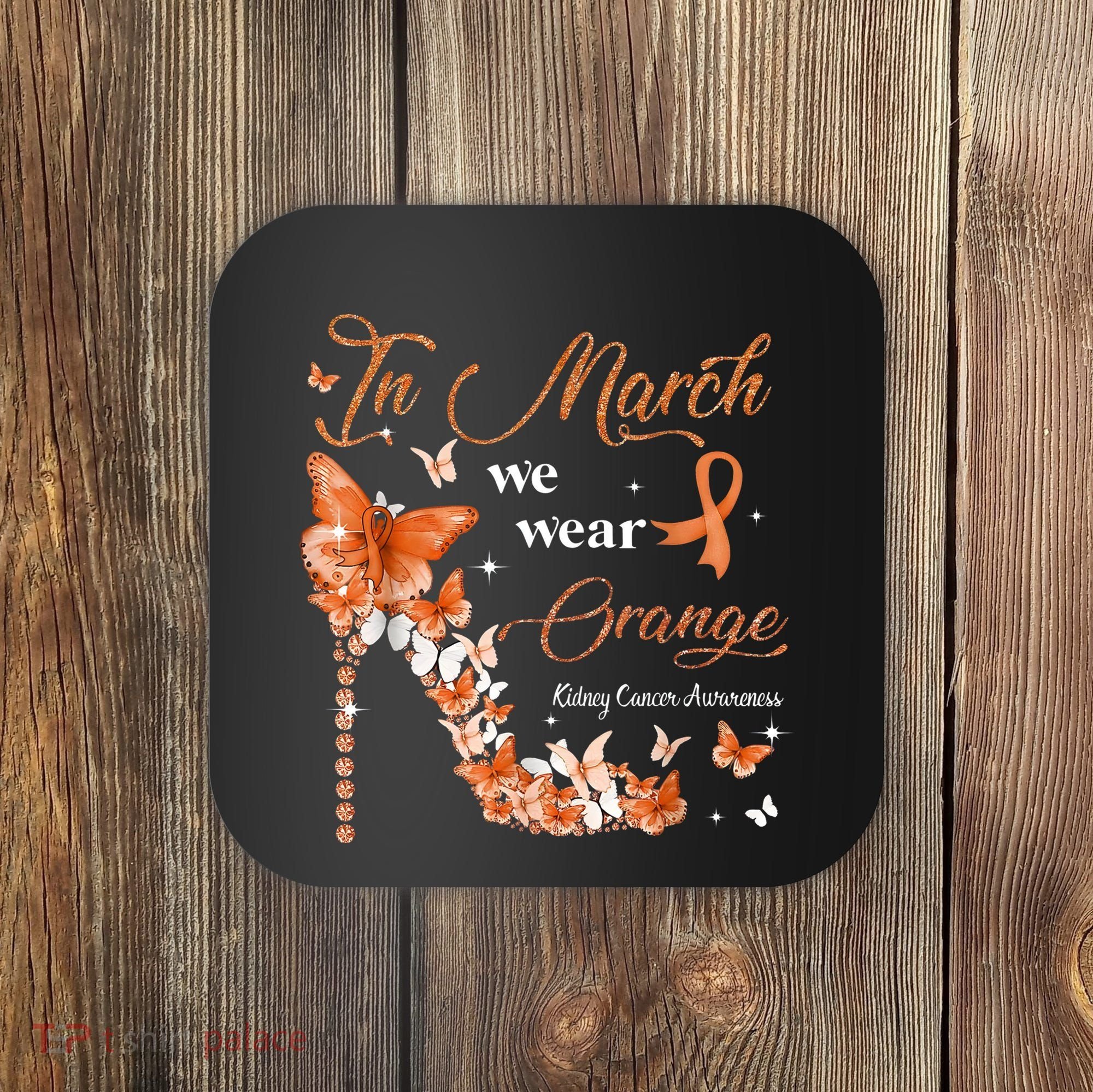 High Heel In March We Wear Orange Multiple Sclerosis Warrior Coaster