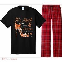High Heel In March We Wear Orange Multiple Sclerosis Warrior Pajama Set thumb 0