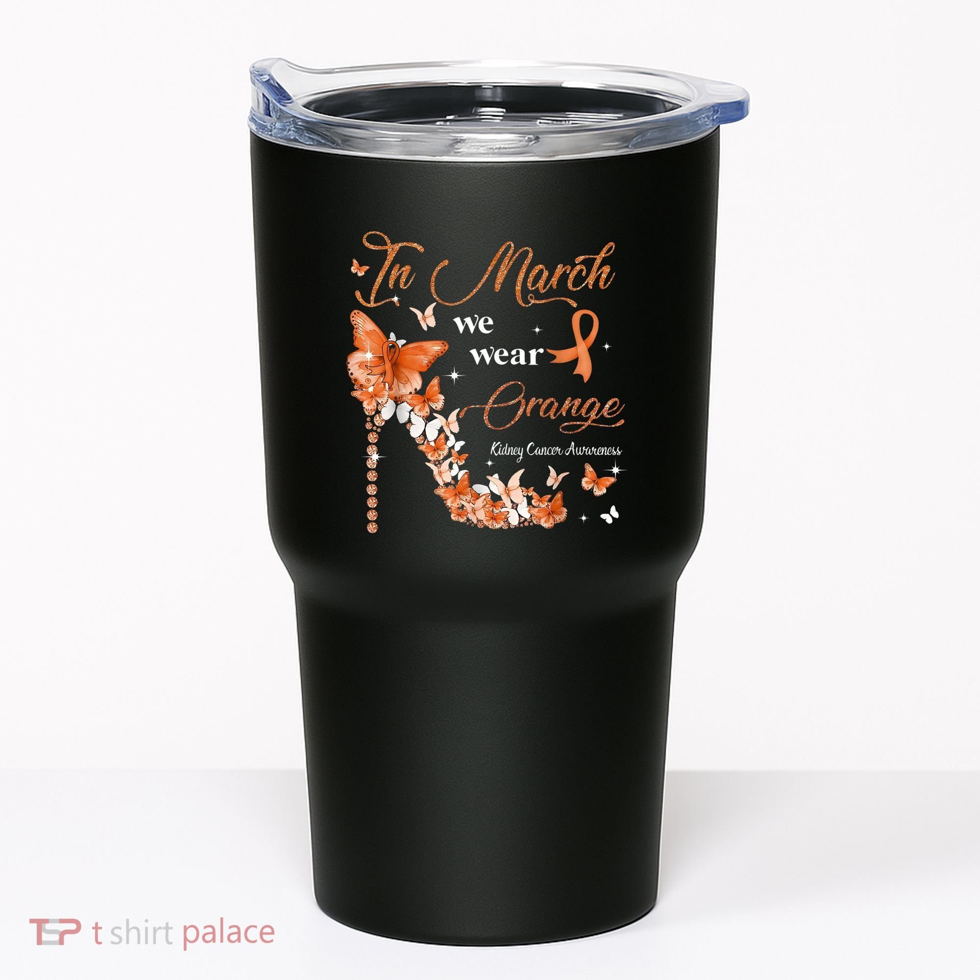 High Heel In March We Wear Orange Multiple Sclerosis Warrior Tumbler