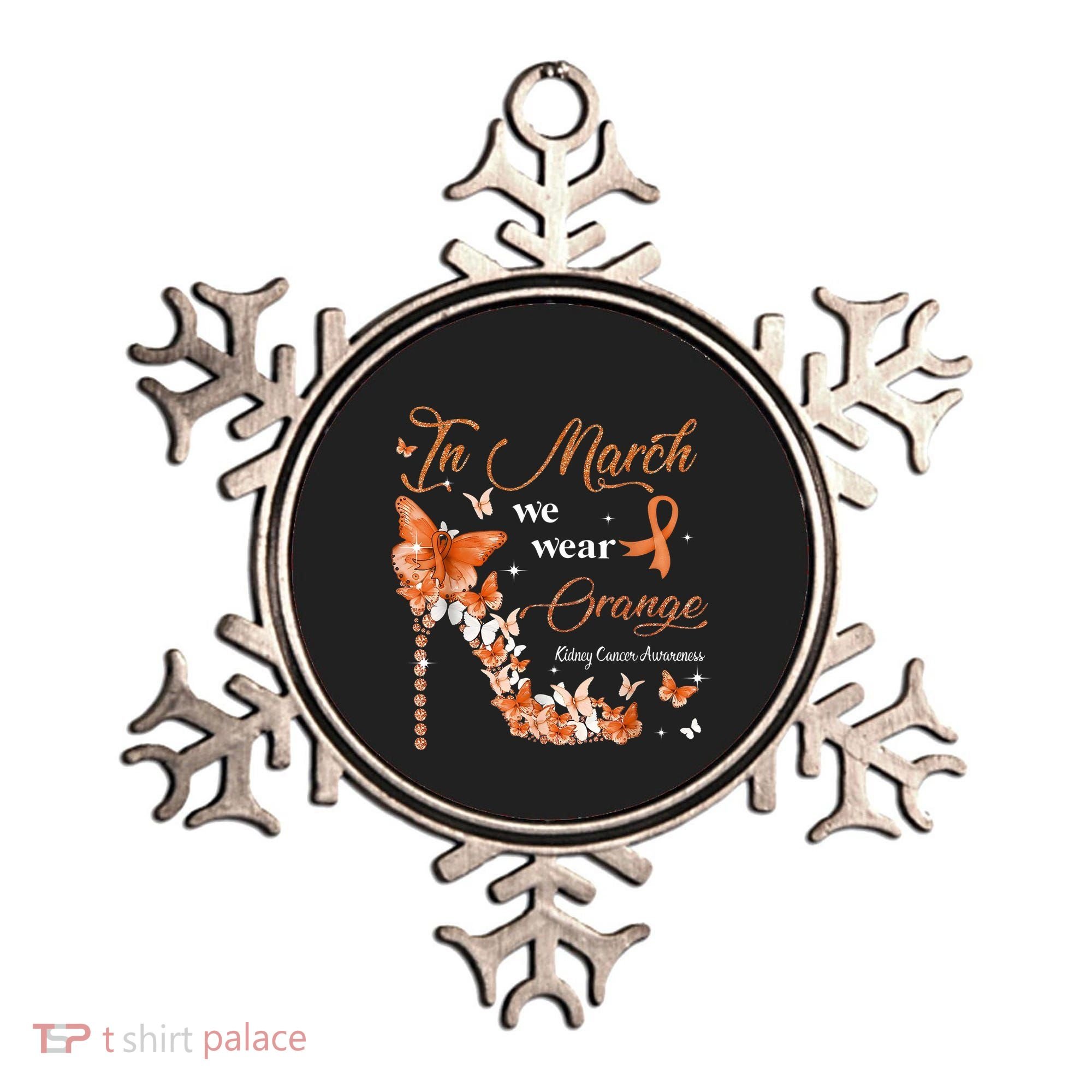 High Heel In March We Wear Orange Multiple Sclerosis Warrior Ornament
