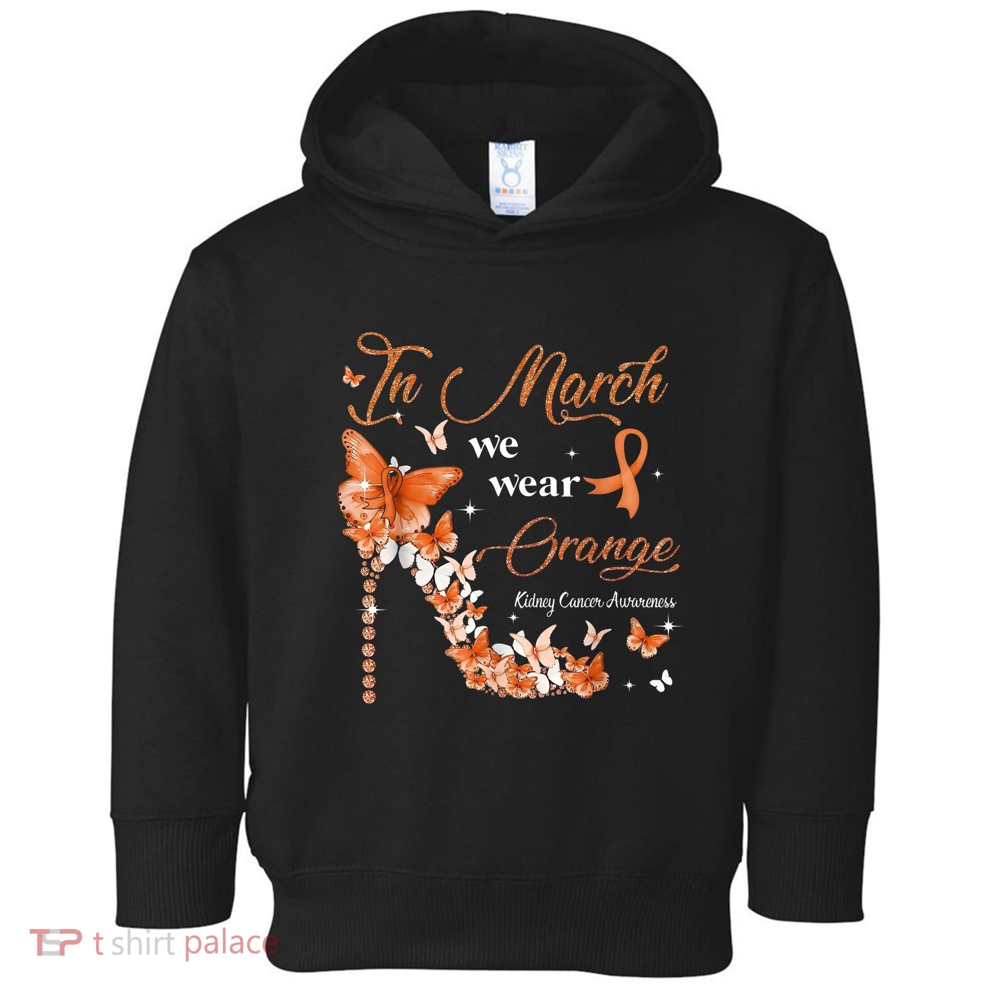 High Heel In March We Wear Orange Multiple Sclerosis Warrior Toddler Hoodie