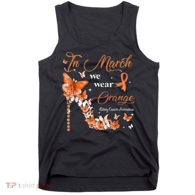 High Heel In March We Wear Orange Multiple Sclerosis Warrior Tank Top