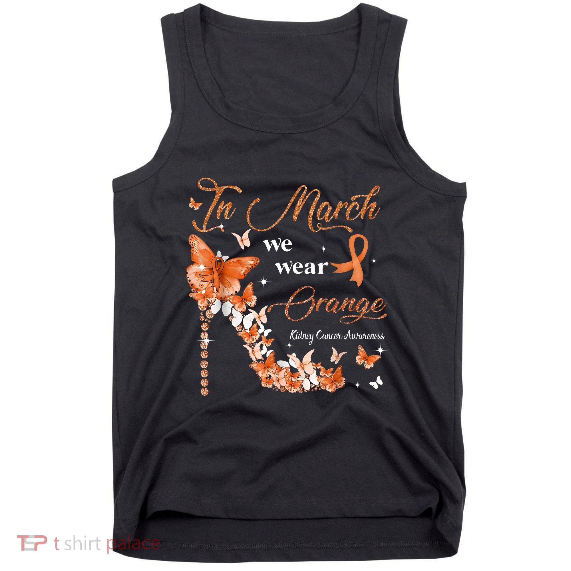 High Heel In March We Wear Orange Multiple Sclerosis Warrior Tank Top